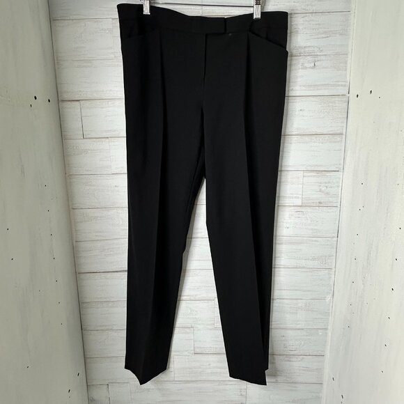 Lafayette 148 Womens Irving Pants Stretch Virgin Wool Straight Leg Black Size 10 - Picture 2 of 10